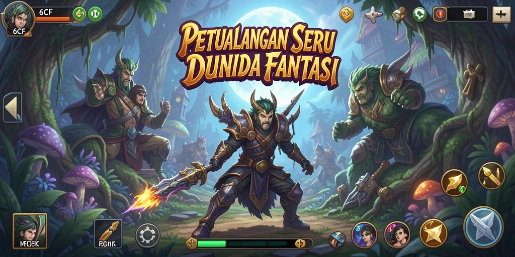 Tampilan gameplay seru dari petualangan epik di 6CF.