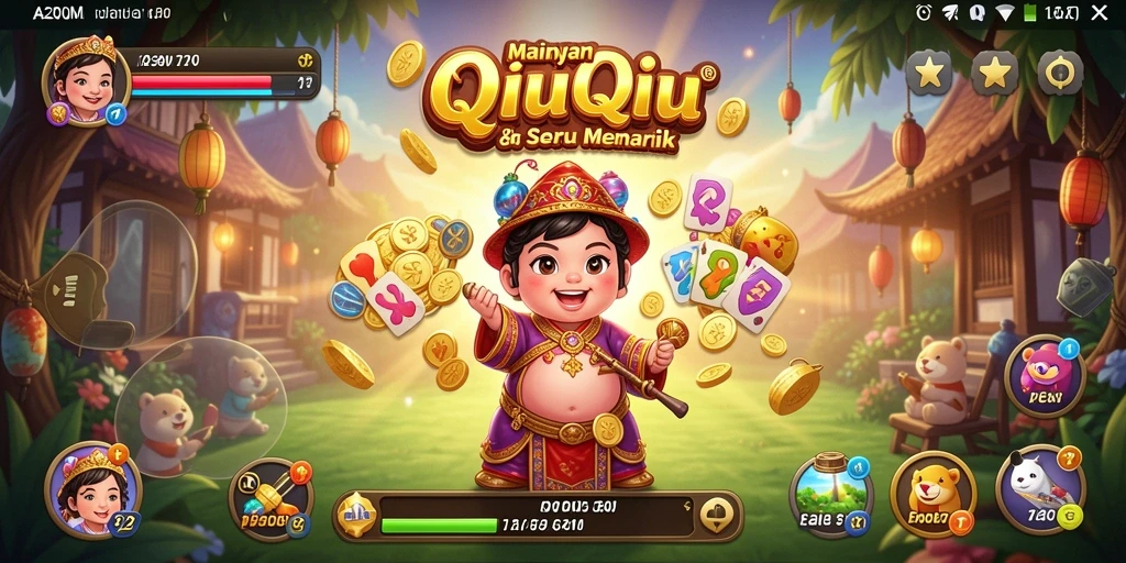 Tampilan gameplay seru A200M dalam permainan QiuQiu.