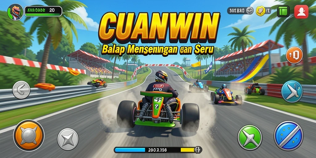 Tampilan gameplay balap yang seru dan menegangkan di CUANWIN.