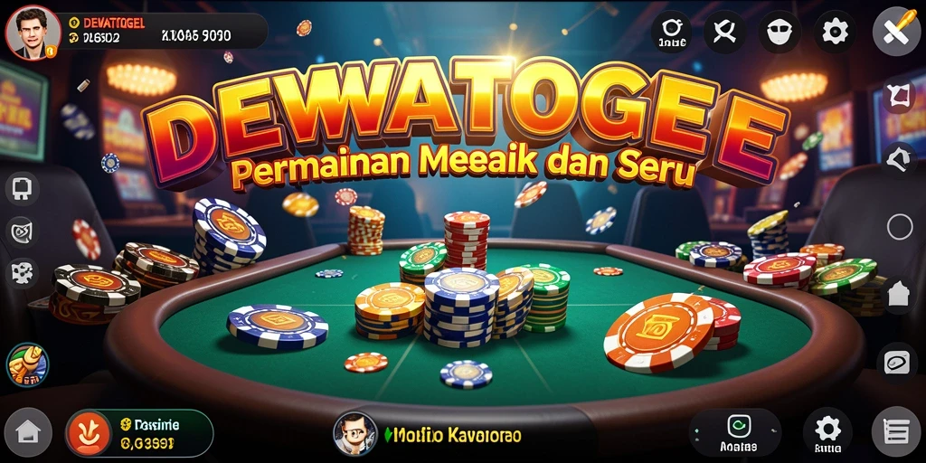 Tampilan gameplay DEWATOGEL menampilkan keseruan permainan Kasino yang mendebarkan.
