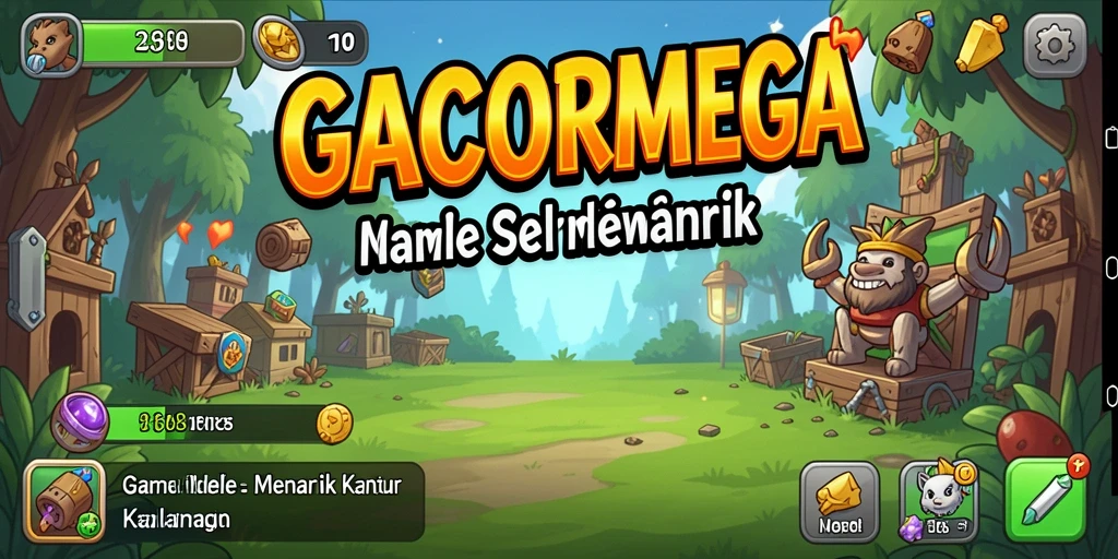 Tampilan menarik dari gameplay GACORMEGA yang penuh warna dan dinamis.