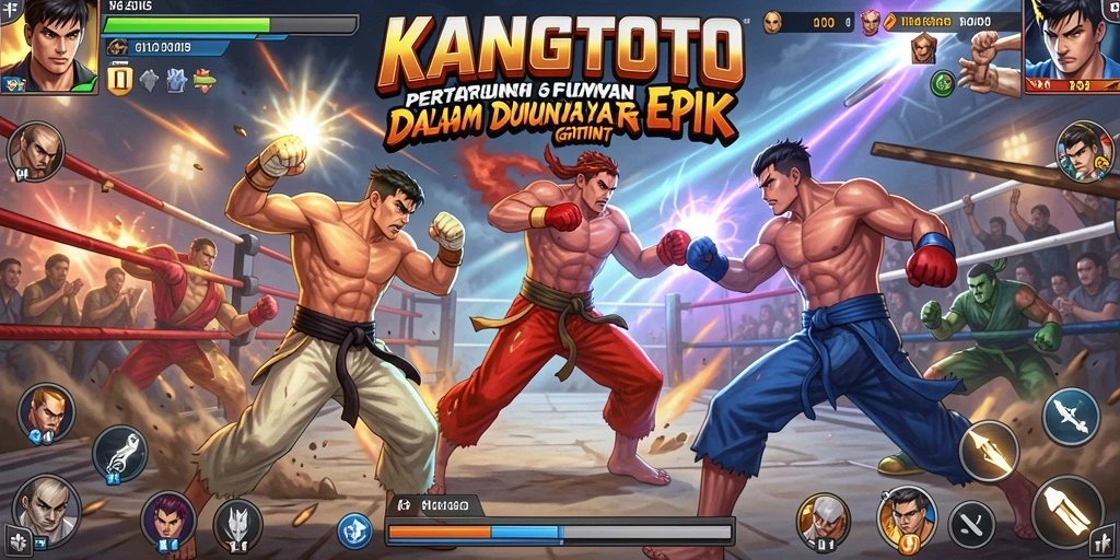 Screenshot gameplay <strong>KANGTOTO</strong> menampilkan aksi pertarungan yang mendebarkan.