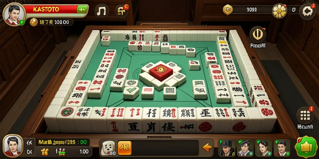 Tampilan gameplay Mahjong yang menarik di KASTOTO.