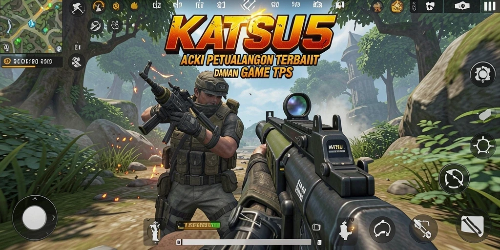 Tampilan menarik dari gameplay penuh aksi KATSU5.