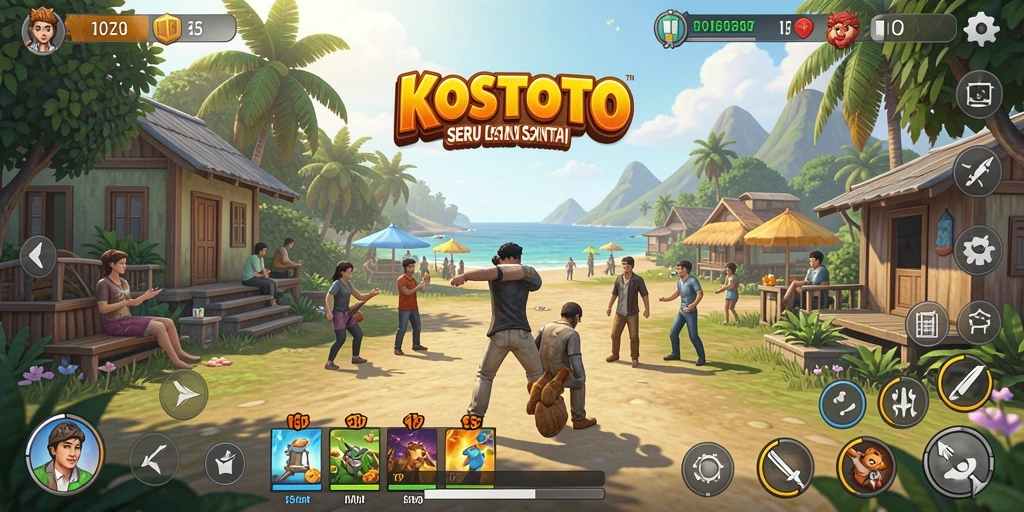 Screenshot KOSTOTO menampilkan keseruan gameplay Casual yang menawan.