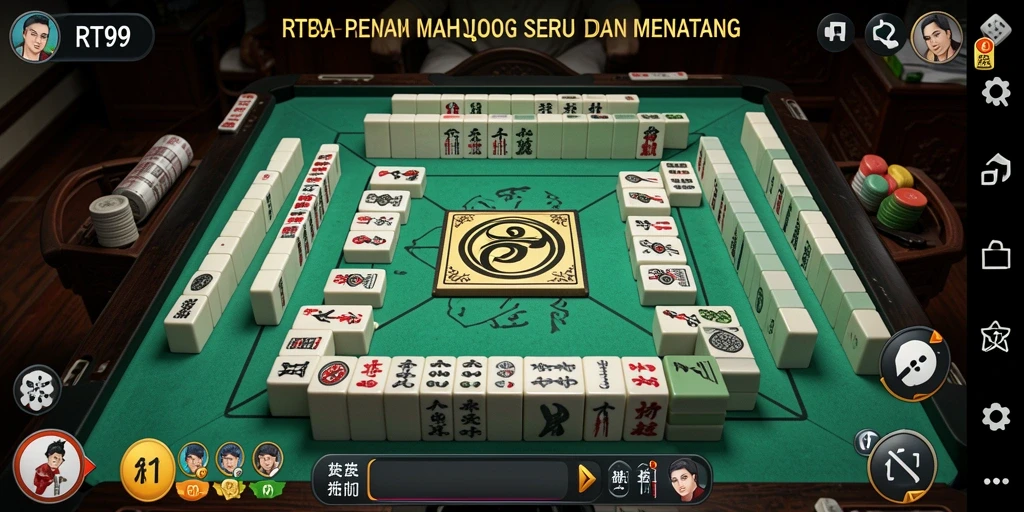 Screenshot gameplay yang menunjukkan suasana permainan Mahjong yang menyenangkan.
