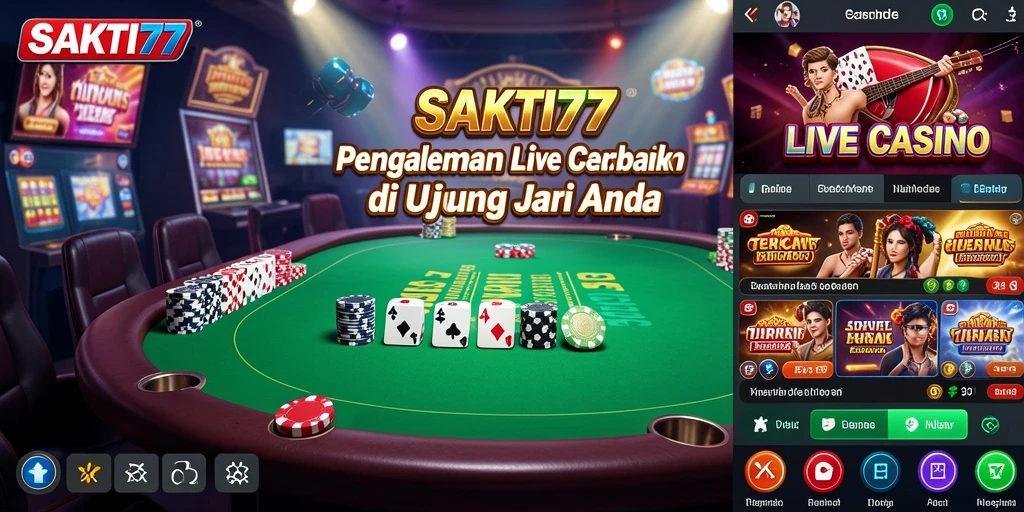 Tampilan gameplay Live Casino yang menegangkan di SAKTI77.