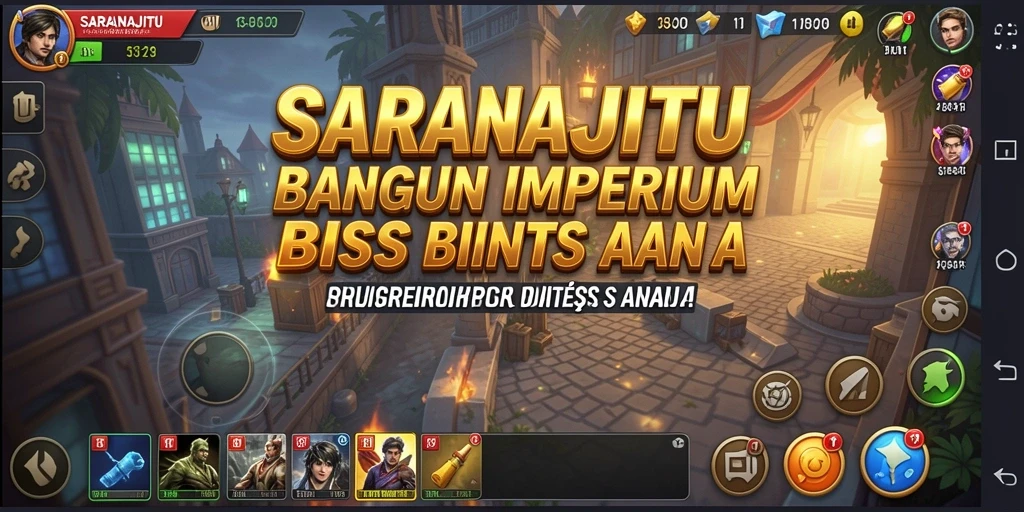 Tampilan gameplay SARANAJITU yang menggambarkan keseruan membangun bisnis.