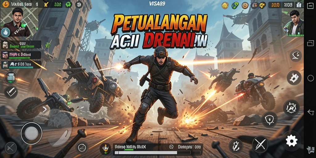 Tangkapan layar menunjukkan momen mendebarkan dari aksi dalam VISA89.